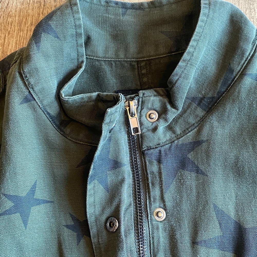 REVOLVE Rails Collins Military Jacket in Sage with Black Stars - Picture 8 of 16